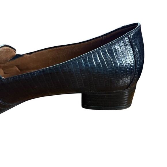 Naturalizer Benefit Womens Reptile Navy Block Heel Loafers Slip On Shoes 8.5 N - Picture 4 of 16